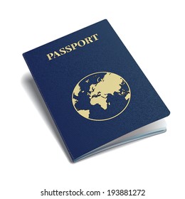 Vector International Passport With Globe.