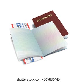 Vector international passport with globe.