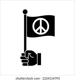 vector international symbol of peace disarmament anti war movement. Peace Symbol Vector Icon on white background.