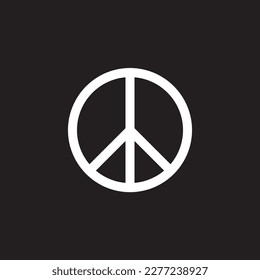 vector international symbol of peace disarmament anti war movement. Graphic design elements and logo template for web and print.