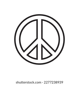 vector international symbol of peace disarmament anti war movement. Graphic design elements and logo template for web and print.