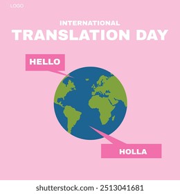 Vector International Translation Day 30 September, Social media cover graphic design for background, banner, card, poster, illustration