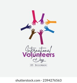 Vector International Volunteers Day Template