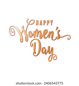Vector international womens day typography.