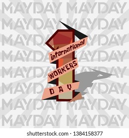 Vector for International Workers day on may 1st with number