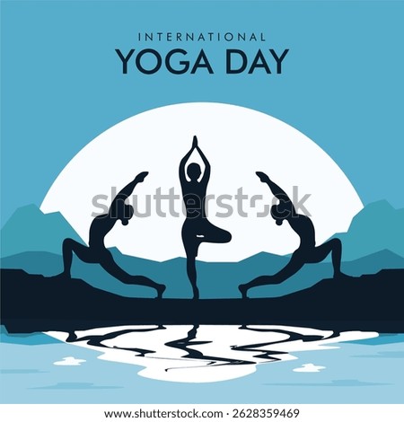 vector international yoga day poster template