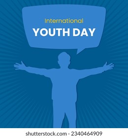 Vector international youth day poster or social media post