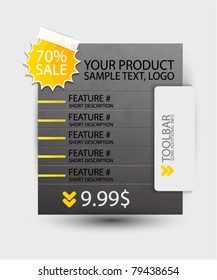Vector internet advertising web box