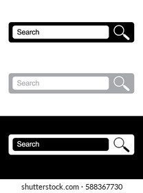 Vector Internet Browser Search Button