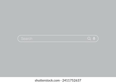 Vector internet browser search engine search bar for ui mobile app search address and navigation bar