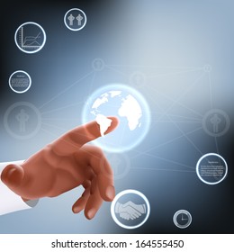 vector internet concept - with media icons