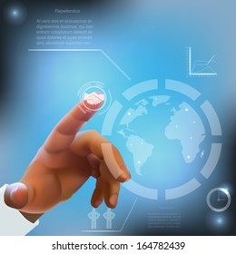 vector internet concept - with media icons