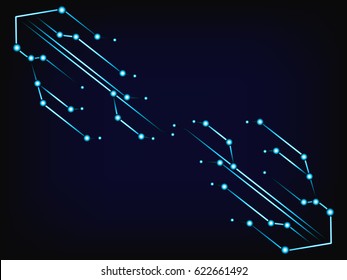 vector of internet connections lines and hotspots leds , diagonal movement with mesh background