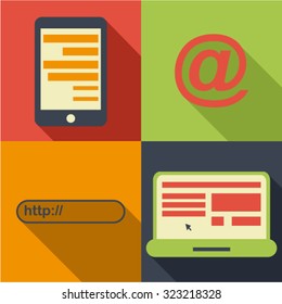 Vector Internet icon set