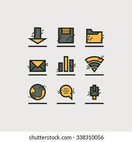 Vector internet icon set