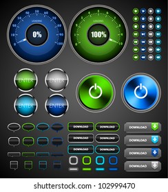 Vector internet icons and buttons.