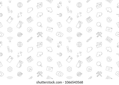 Vector internet pattern. Internet seamless background