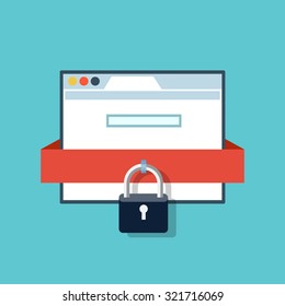 Vector internet security icon