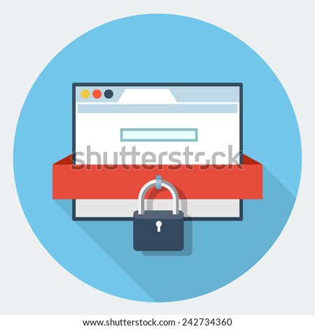 Vector internet security icon