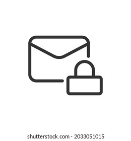 Vector internet security line icon. Symbol in trendy outline style. Vector illustration isolated on a white background. 