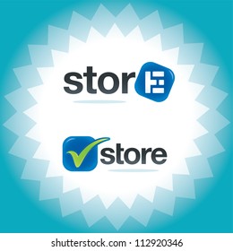 Vector Internet Store Logos, Sign, Button, Symbol