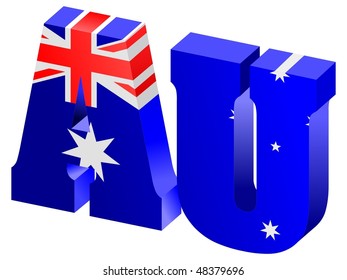 vector Internet top-level domain of Australia