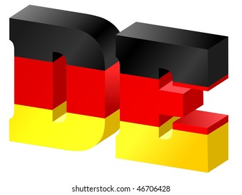 vector Internet top-level domain of Germany