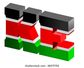 vector Internet top-level domain of Kenya
