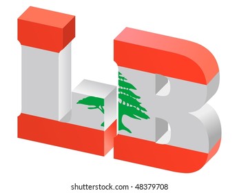 vector Internet top-level domain of Lebanon