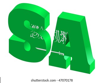 vector Internet top-level domain of Saudi Arabia