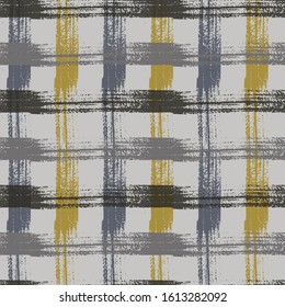 Vector intersecting lines kilt pattern. Ink texture cool crossed stripes grid.