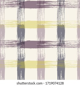 Vector intersecting lines kilt pattern. Tartan plaid pattern in purple, green, and white for flannel shirt or other modern fashion clothing design.