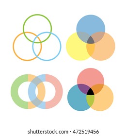 Vector Intersection Circles Graphic Design  