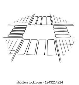 vector of intersection road