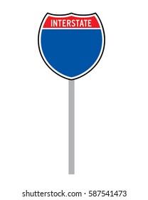 Vector Interstate Traffic Sign