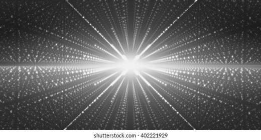 Vector interstellar space background.Cosmic galaxy illustration.Background with nebula, stardust and bright shining stars.Vector Illustration for party flyers,artwork, brochures, posters.