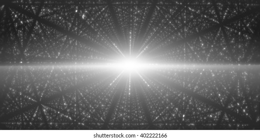 Vector interstellar space background.Cosmic galaxy illustration.Background with nebula, stardust and bright shining stars.Vector Illustration for party flyers,artwork, brochures, posters.