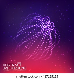 Vector interstellar space background.Cosmic galaxy illustration.Background with nebula, stardust and bright shining stars.Vector Illustration for party flyers,artwork, brochures, posters.