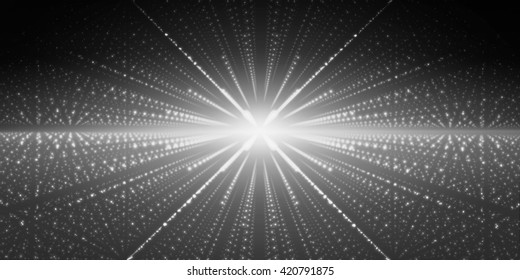 Vector interstellar space background.Cosmic galaxy illustration.Background with nebula, stardust and bright shining stars.Vector Illustration for party flyers,artwork, brochures, posters.