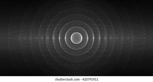 Vector interstellar space background.Cosmic galaxy illustration.Background with nebula, stardust and bright shining stars.Vector Illustration for party flyers,artwork, brochures, posters.
