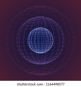 Vector interstellar space polygonal background.Cosmic galaxy illustration.Background with nebula, stardust and bright shining stars.Vector Illustration for party ,artwork, brochures, posters.