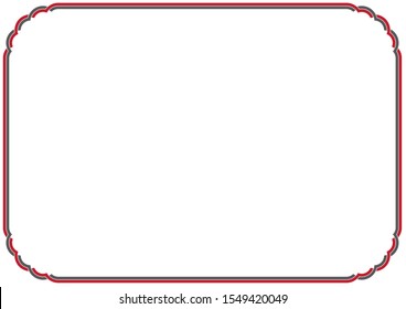 Vector intertwined color square frame A4. Isolated on white background