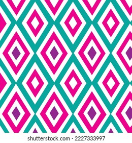 Vector de rectángulos entrelazados de color verde y rosa sin costura. Idóneo para impresiones sobre textiles, fondos, papel pintado