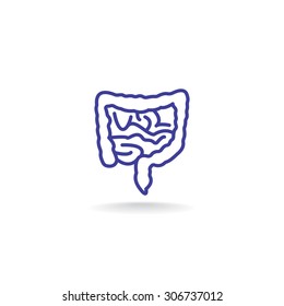 Vector intestines icon
