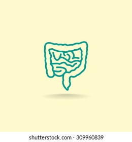 Vector intestines icon