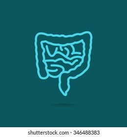 Vector intestines icon
