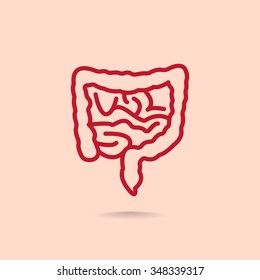 Vector intestines icon