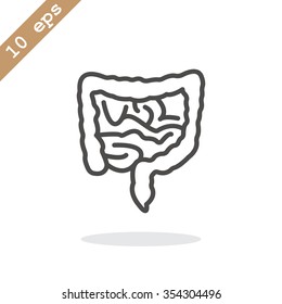 Vector intestines icon