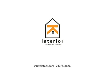 vector intial K with Home logo design.