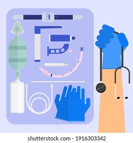 Vector Of A Intubation Set.